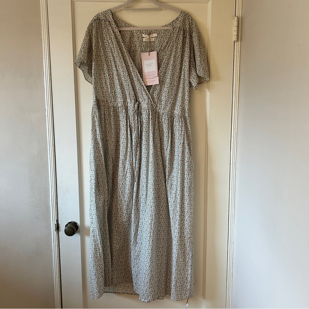 NWT 1X Christy Dawn Creme Strawberry Dawn Dress